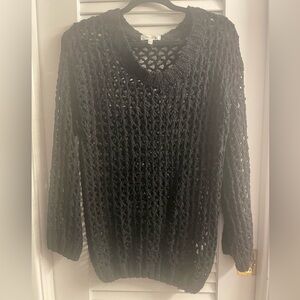 Miracle USA Oversized S/M Crocheted Fishnet Sweater Like New
